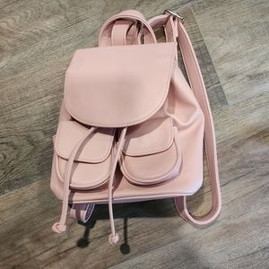 Faux Leather Mini Backpack